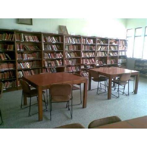 Wooden Library Table For 4 Person In Delhi Mkd Furniture System