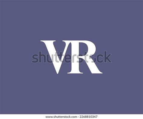 Vr Logo Design Vector Template Stock Vector Royalty Free 2268810347