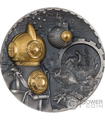 NAUTILUS Steampunk 3 Oz Silber Münze 20 Cook Islands 2022