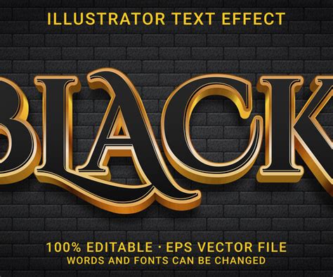 Artstation 3d Black Text Effects Eps Template File Artworks