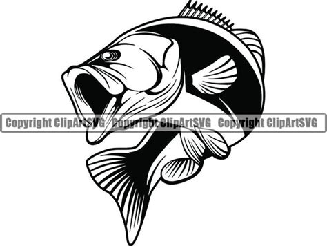 Collage Bass Fishing Logo Angling Fish Hook Fresh Water Hunting