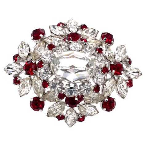 1950s Austrian Rhinestone Collectable Brooch For Sale At 1stdibs