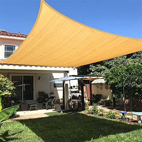 10ft×10ft Sun Shade Sail Outdoor Rectangle Sun Sail Shade With 4 Ropes