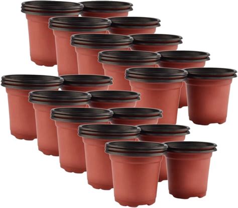 pot de fleur iTECHOR Lot de 50 Pots de Pépinière en Plastique culture