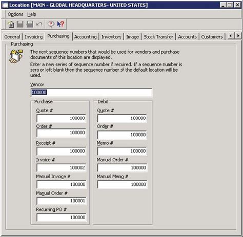 Setting Up The Purchasing Tab For A Location Profile IgniteTech