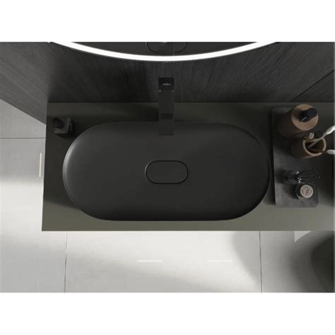 Vasque En Conglomerat Lavabo Black Noir Mat Sofia X Cm