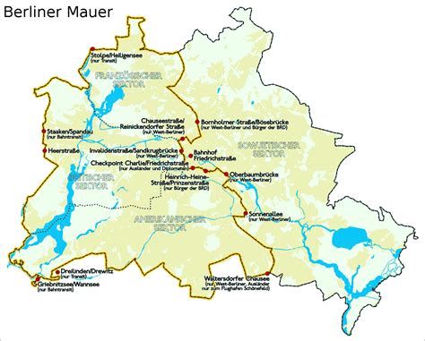 Karte Berliner Mauer De 1 • Mapsof.net