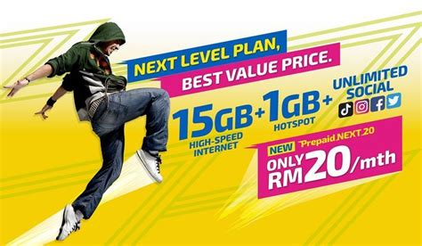 Digi Prepaid Next 20 Offers 15GB High Speed Data And Unlimited Social