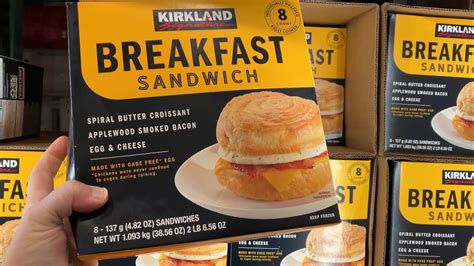 15 99 Costco Kirkland Signature Breakfast Sandwich Review Bacon Egg