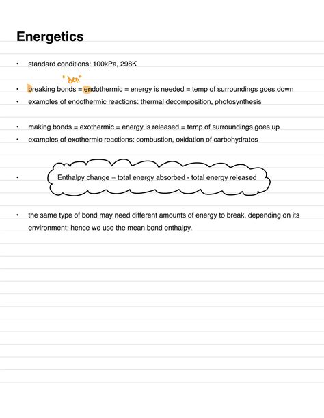 Solution Aqa A Level Chemistry Energetics Full A Summary Notes