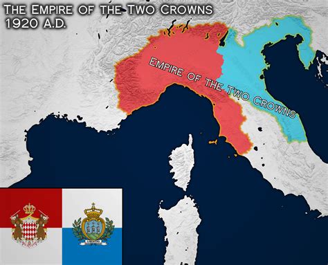 The Empire Of The Two Crowns Monaco San Marino Imaginarymaps