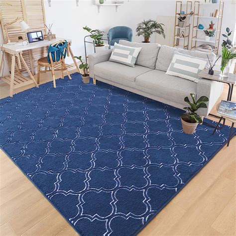 Chicrug Shag Geometric Modern Area Rug For Bedroom 5x7 Feet Memory