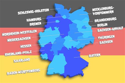 StepMap Bundesländer und Hauptstädte Landkarte für Deutschland