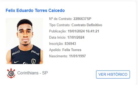 F Lix Torres Regularizado Na Cbf E Pode Estrear Pelo Corinthians