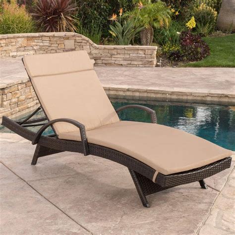 Noble House Salem Multi Brown 2 Piece Faux Rattan Outdoor Chaise Lounge