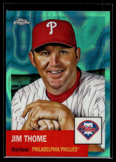 Jim Thome 2022 Topps Chrome Platinum Aqua Lava Refractor Card 299 201