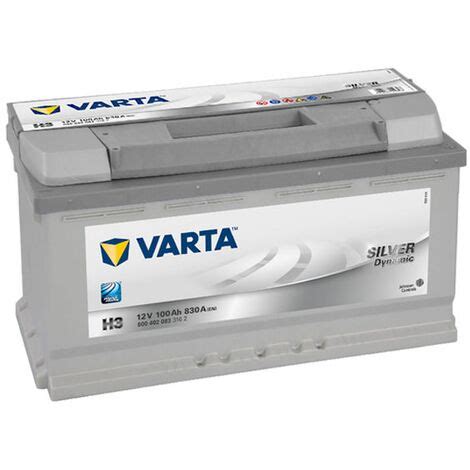 Batterie de démarrage Varta Silver Dynamic L5 H3 12V 100Ah 830A 600402083