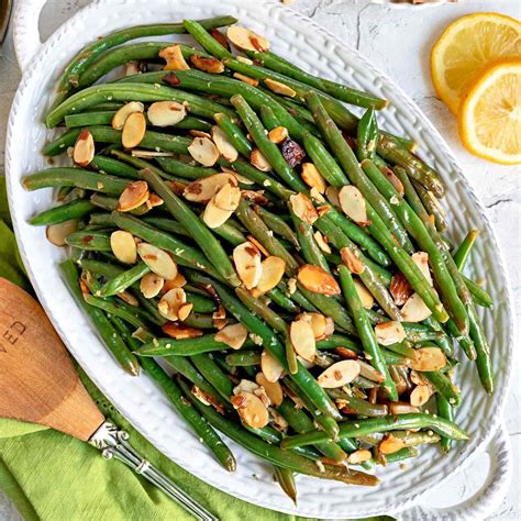 Green Beans Almondine Mom On Timeout Green Beans Almondine Green Beans Dessert Salads