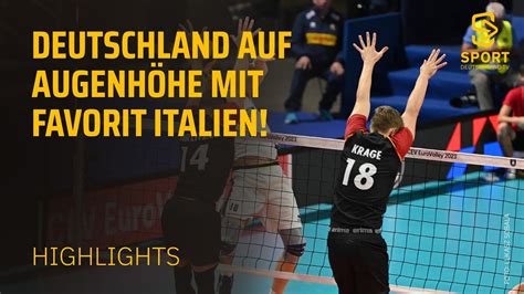 Deutschland Italien Highlights Vorrunde Volleyball EM der Männer