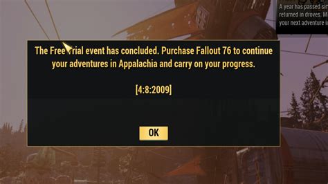 What is the Free Trial has Ended error message in Fallout 76 and can you fix it? - Gamepur