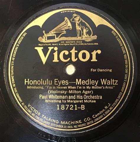 T2試聴paul Whiteman And His Orch Victor Rosie Honolulu Eyes中古のヤフオク落札情報