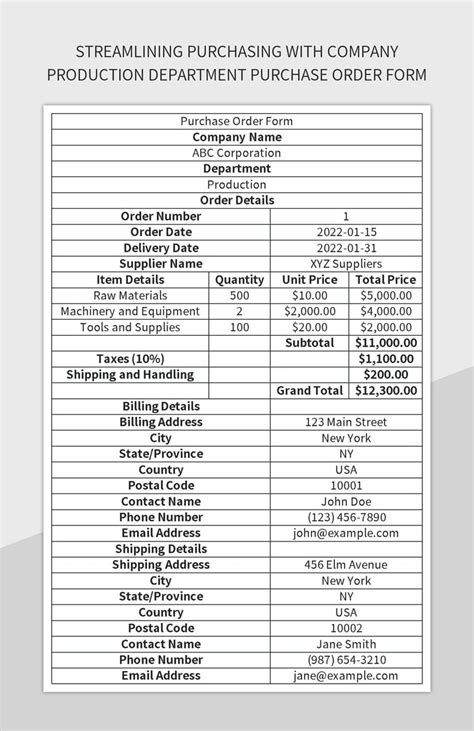 Free Company Production Department Templates For Google Sheets And ...