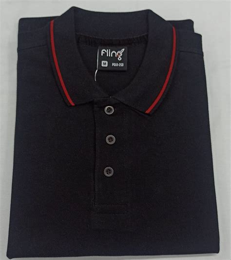 Polo Black And Red Tshirt Half Sleeves Plain At Rs 307 Piece In