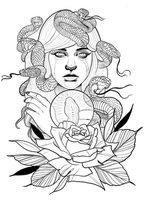 43 Realistic Tattoo Coloring Pages For Adults Orphyorobosa