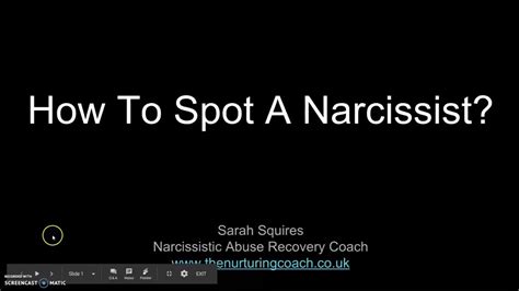 How To Spot A Narcissist Youtube