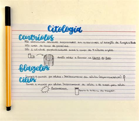 Resumo De Biologia Citologia Ideias Para Cadernos Dicas Escolares