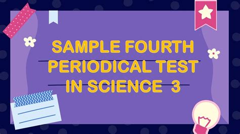 Sample Fourth Periodical Test In Science Grade 3 Youtube