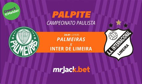 Palmeiras x Inter de Limeira odds e prognósticos Paulistão