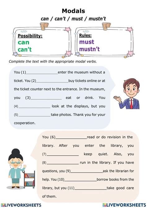 English Conversation Worksheets Material Escolar En Ingles Modales