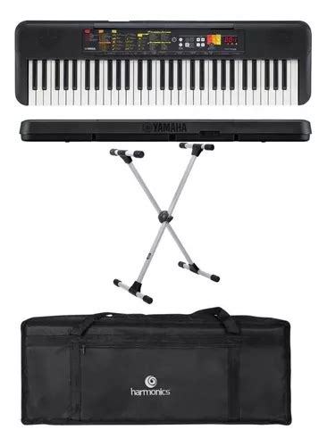 Kit Teclado Yamaha Psr F52 Bag Harmonics Suporte Ask Si99