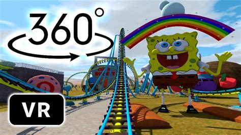 VR 360 SPONGEBOB SQUAREPANTS ROLLER COASTER 2 EXTREME ROLLER