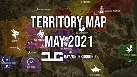 DUG Territory And POI Map May 2021 DayzUnderground