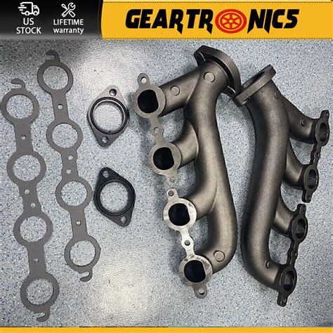 Pair Ls Swap Cast Iron Manifold Headers Fits For Chevy Corvette