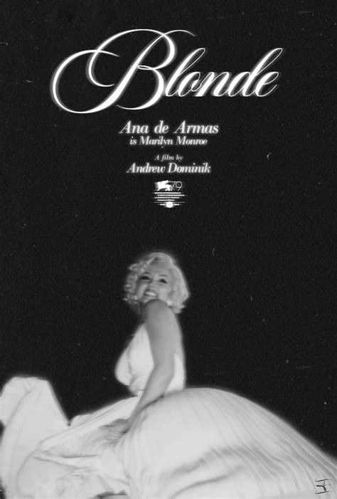 Blonde 2022 Poster Marilyn Monroe Artwork Hollywood Poster