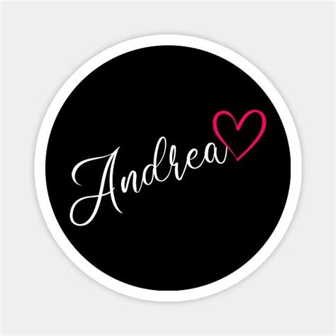 Andrea Name Calligraphy Pink Heart