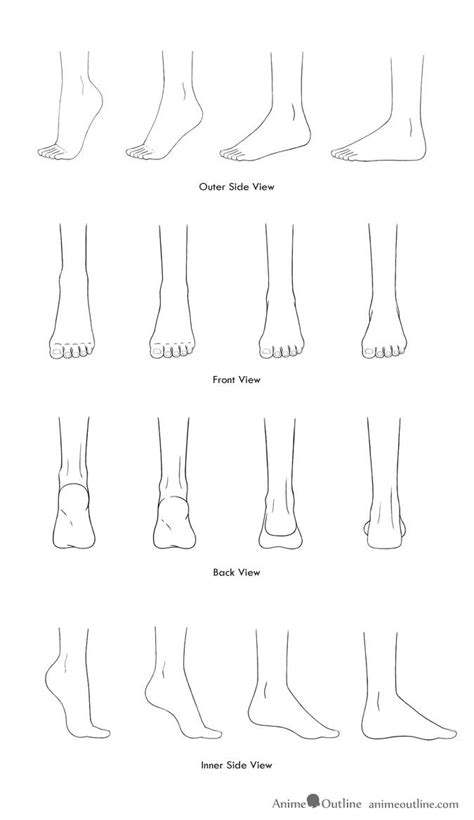 How To Draw Anime And Manga Feet In Different Positions Animeoutline