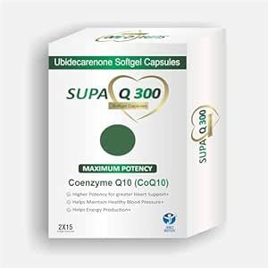 SUPA Q 300mg High Absorption Coenzyme Q10 CoQ10 Ubidecarenone 30