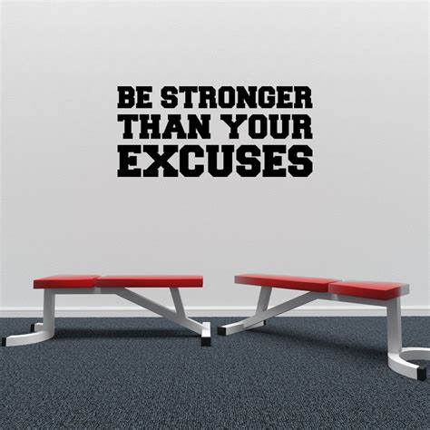 Wall D Cor Motivational Home Gym Decor Vinyl Lettering Be Stronger Than