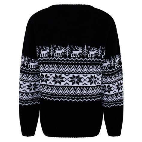 The Nordic Fairisle Childrens Eco Christmas Jumper Black British