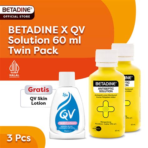 Jual Betadine X Qv Betadine Solution Ml Twin Pack Free Qv Skin