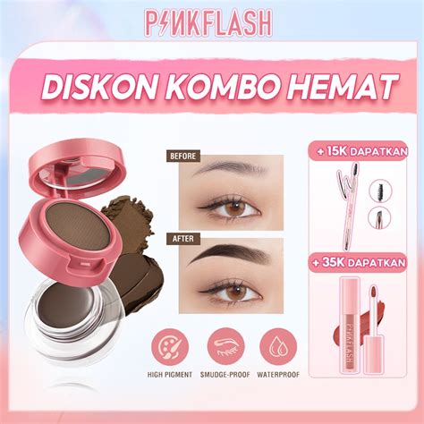 Jual Pinkflash In Eyebrow Cream Powder Gel Pomade Kosmetik Alis