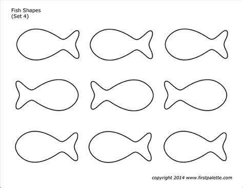 Fish Shapes | Free Printable Templates & Coloring Pages | FirstPalette.com