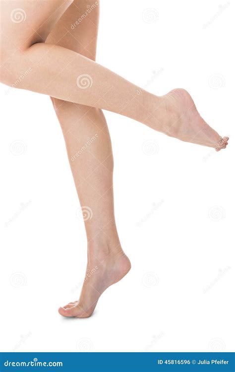 Elegant Long Bare Female Legs Stock Photo Image Of Lady Isolated