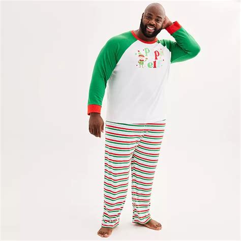 Big And Tall Jammies For Your Families® Papa Elf Top And Bottoms Pajama Set