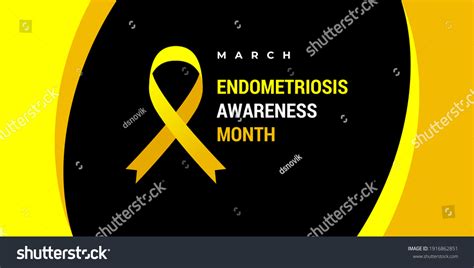 Endometriosis Awareness Month Vector Banner Poster