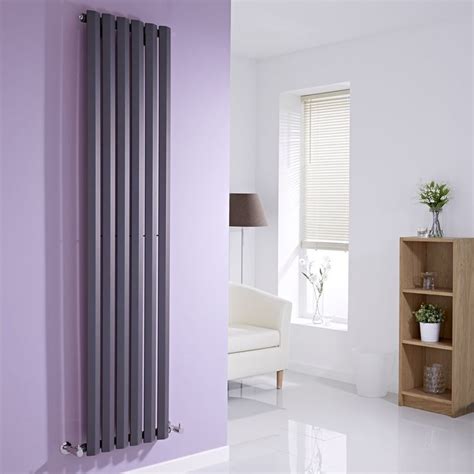 Edifice Anthracite Vertical Single Panel Designer Radiator 70 X 16